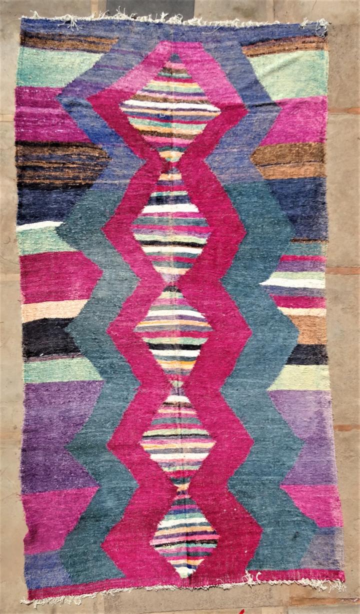 Berber living room rug #KC56309 kilim from the Boucherouite Large catalog