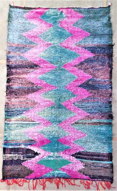 Berber rug #KC37267 kilim type Boucherouite Large