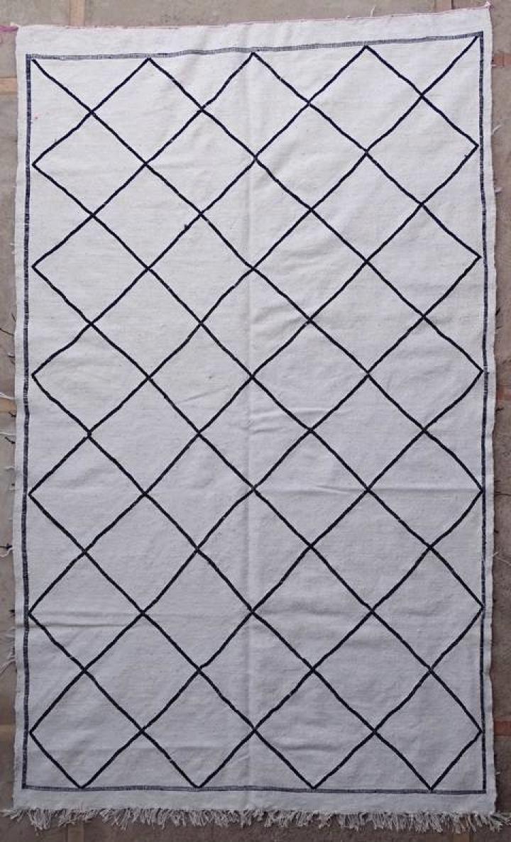Berber rug #KBO39246 kilim coton type Cotton and recycled textile kilims