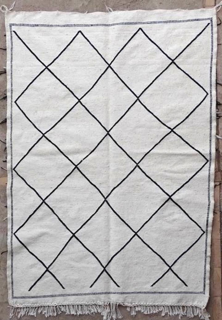Tapis berbère #KBO39252  kilim de type tapis  Kilims coton et tissus recyclés