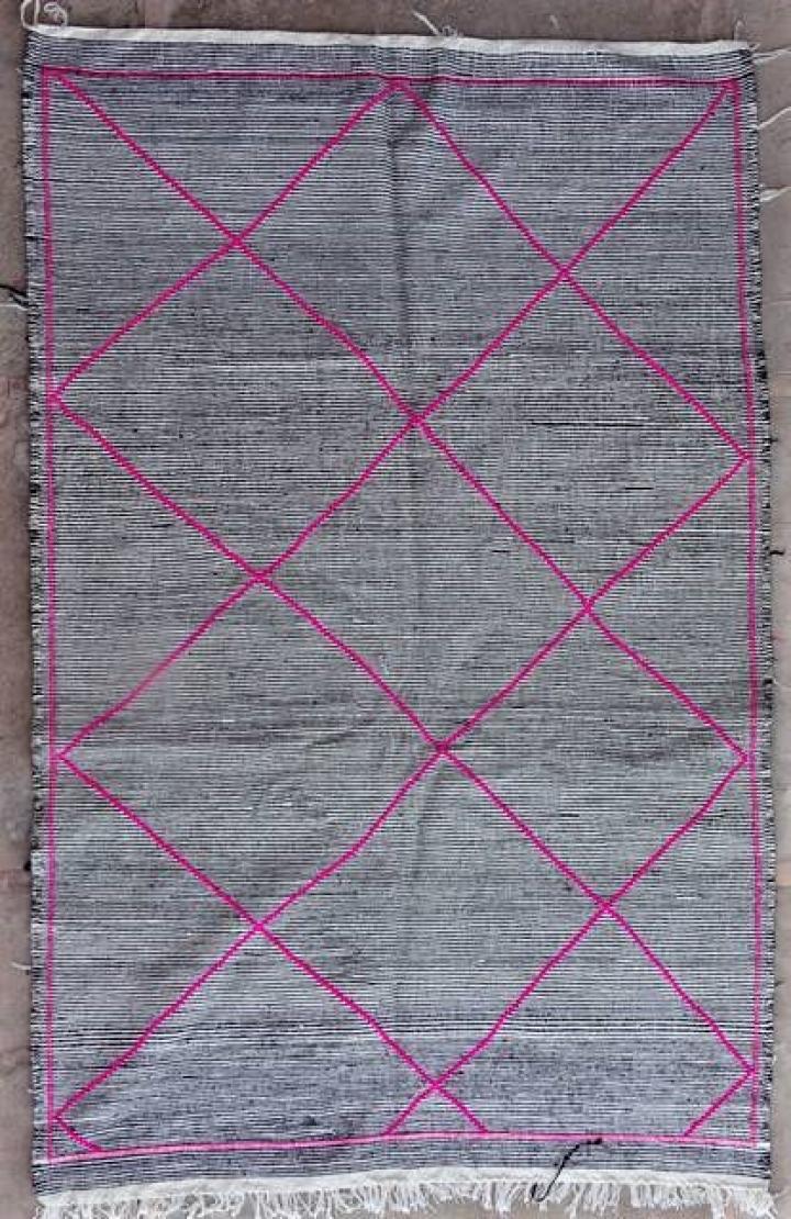 Berber rug #KBO55100  kilim for living room from the Cotton and recycled textile kilims category