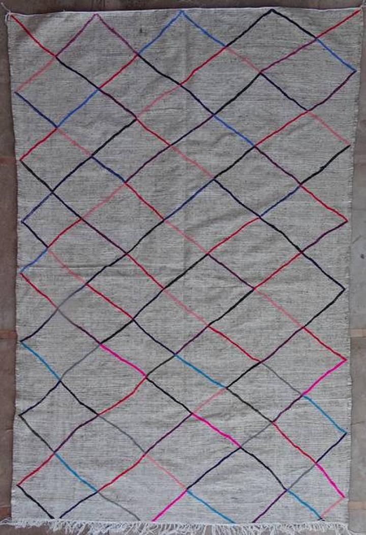 Berber tapijt #KBO55099  kilim voor woonkamer van de categorie Kelims katoen en gerecycled textiel
