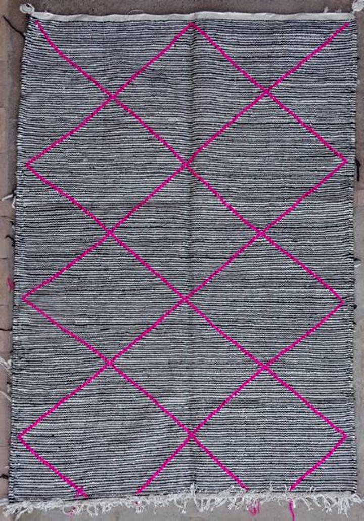 Tapis berbère #KBO42065  kilim de type tapis  Kilims coton et tissus recyclés