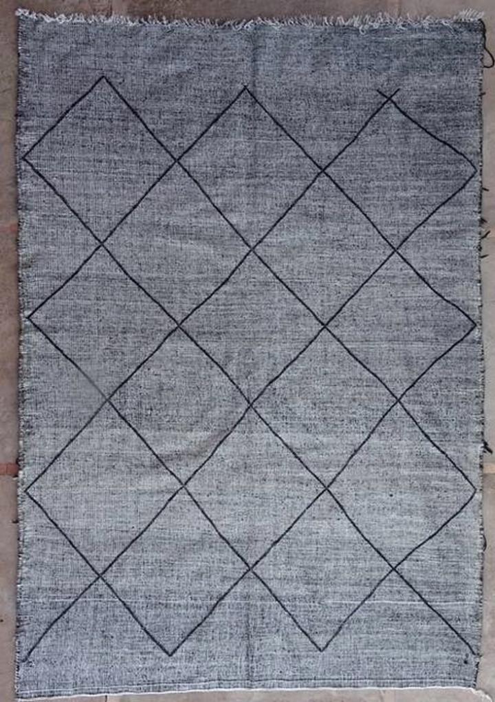 Berber rug #KBO55101  kilim coton for living room from the Cotton and recycled textile kilims category