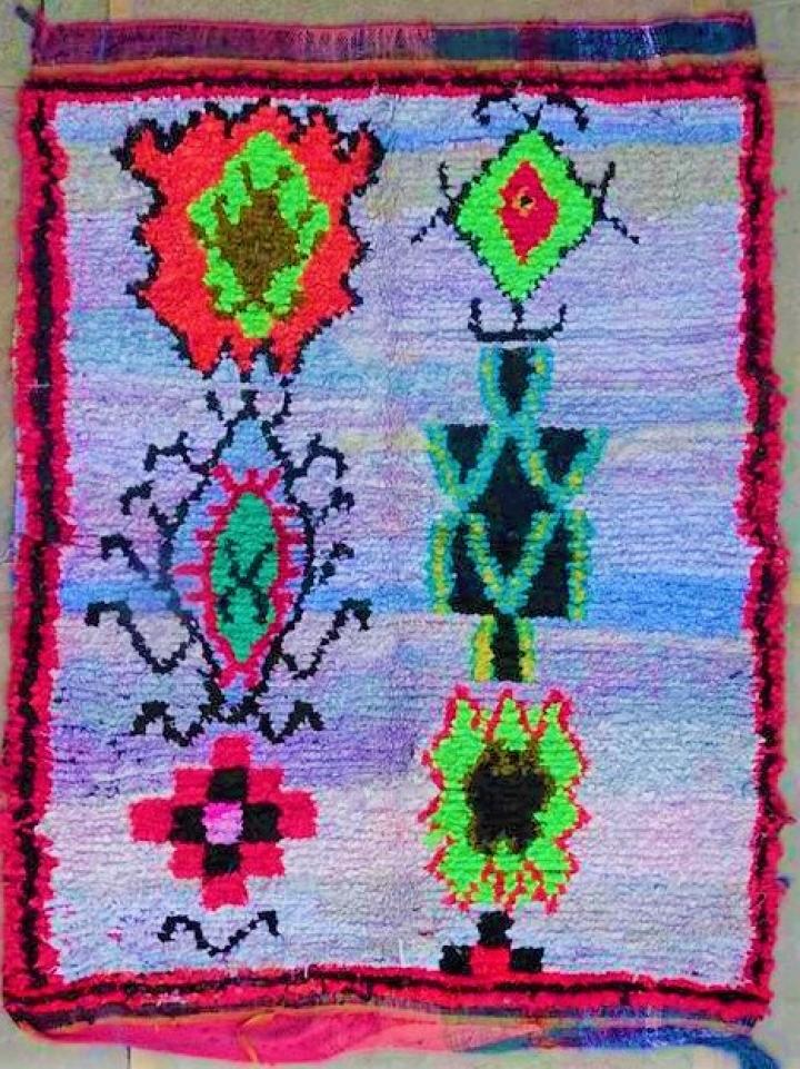Berber living room rug #L57323 type Boucherouite Large