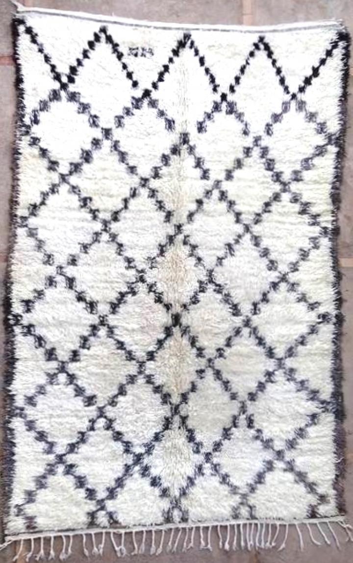 Berber Antique and vintage beni ourain and moroccan rugs #BOA56344 BENI OURAIN dated 1991