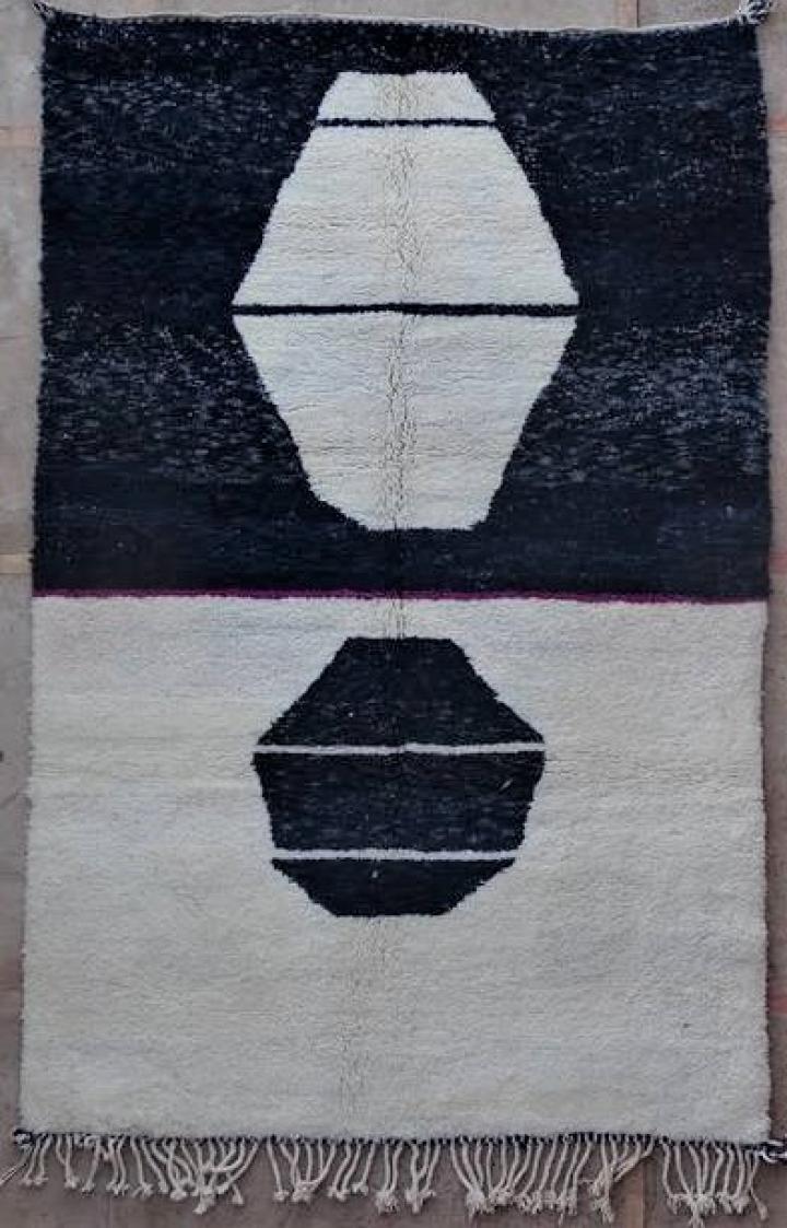 Berber tapijt #MR44015 per verblijf van de categorie Zwarte vloerkleden Beni Ourain