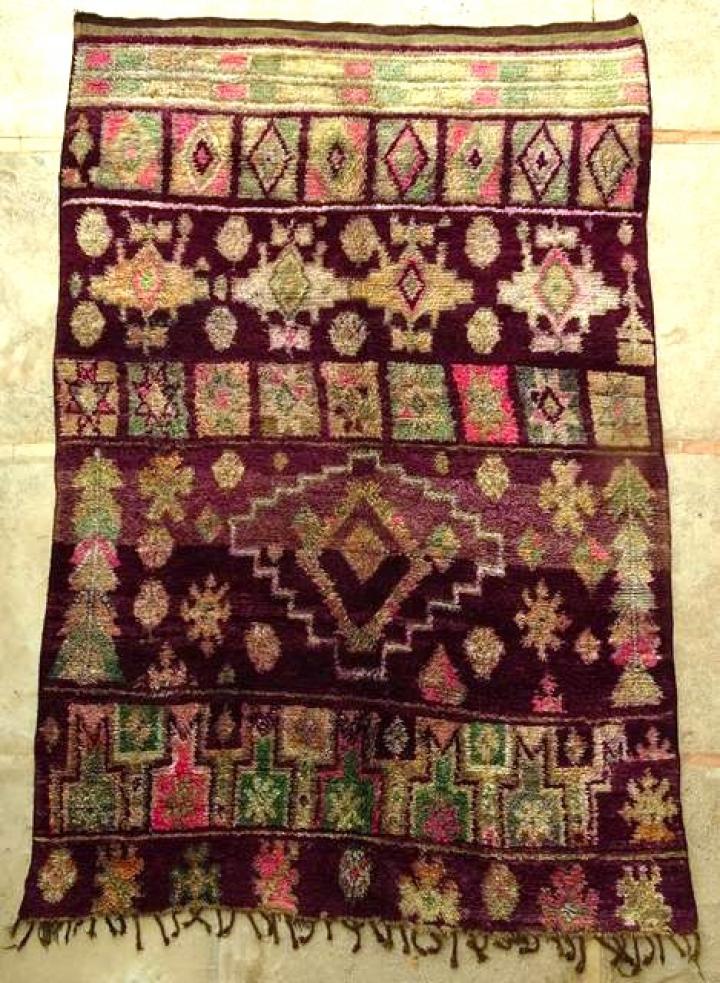 Berber Antique and vintage beni ourain and moroccan rugs #VBJ59614  BOUJAAD