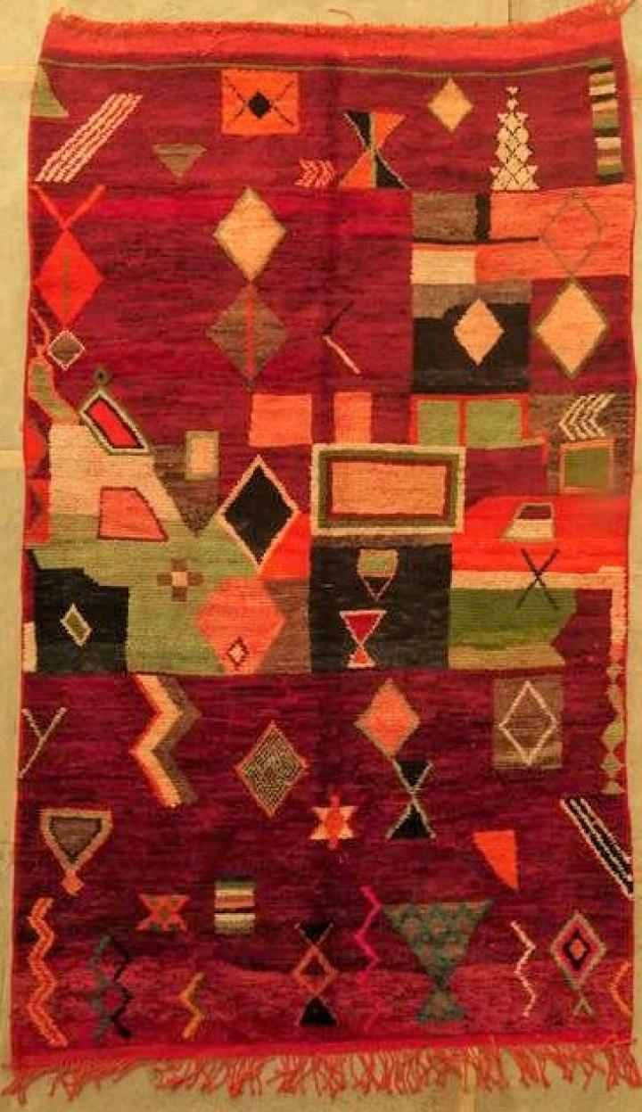 Tapis de salon berbère #VBJ45034 de type tapis Beni ouarain couleurs