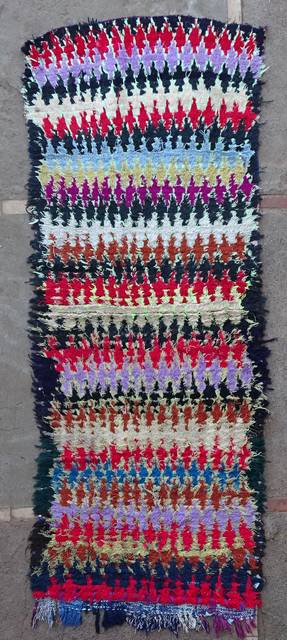 Berber rug  Runner Boucherouite #C46117
