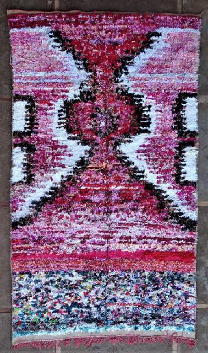 Berber living room rug #LC56304 type Boucherouite Large