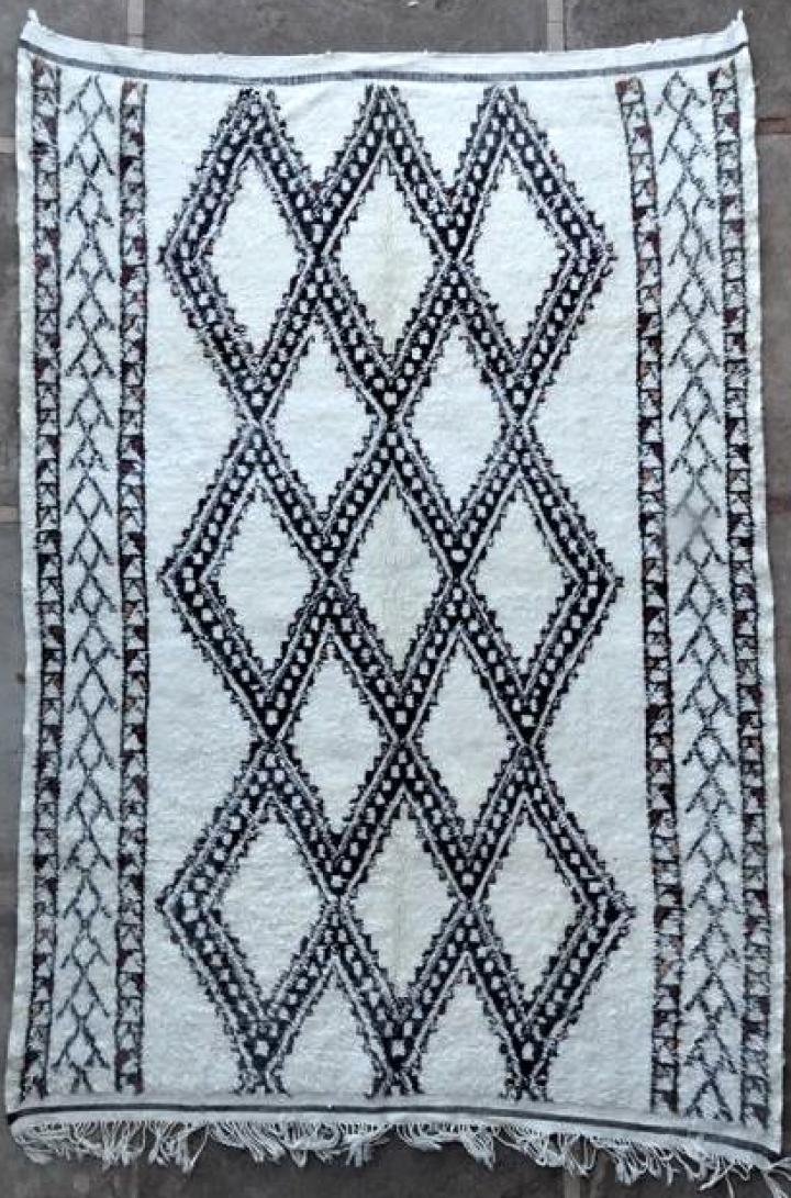 Antieke beni ourain tapijten en vintage Marokkaanse tapijten #BOA56343