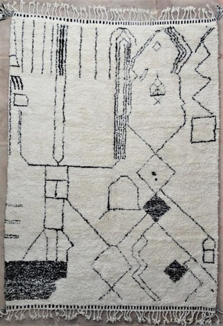 Berber living room rug #BO48556 from the Beni Ourain Large sizes catalog