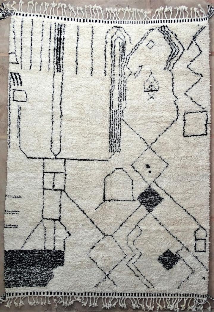 Berber living room rug #BO48556 from the Beni Ourain Large sizes catalog