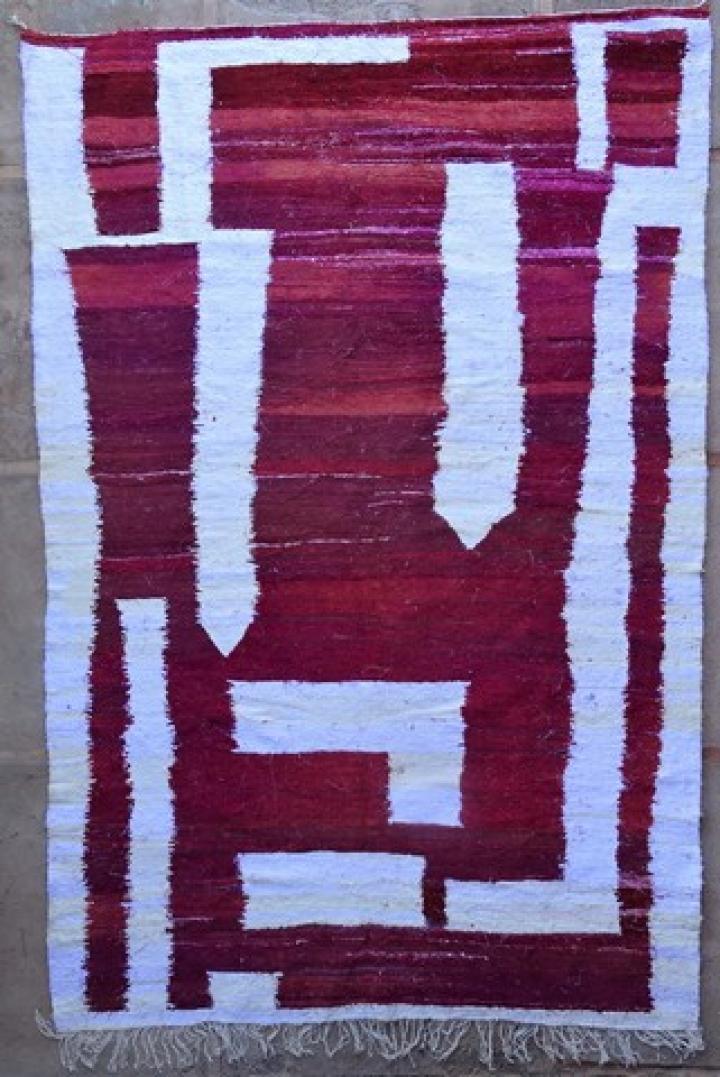 Tapis de salon berbère #LKC49047 kilim de type tapis  Kilims coton et tissus recyclés
