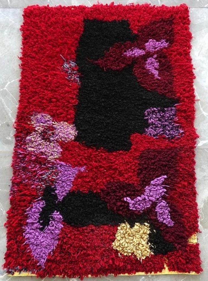 Berber rug #ZK49023 Zindek type Boucherouite Small