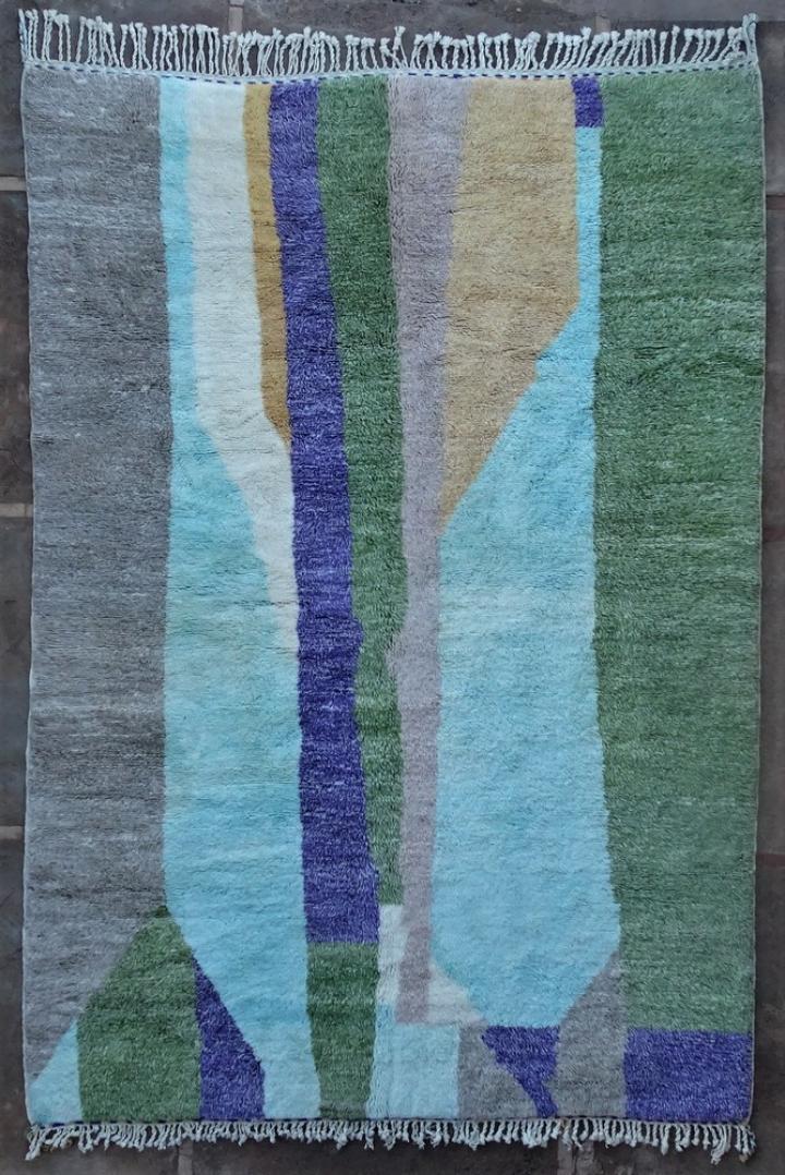 Tapis de salon berbère #MR49183 de type tapis Beni ouarain couleurs