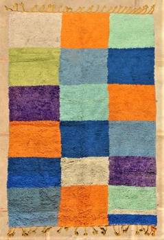 Berber living room rug #BO57361 type Beni Ourain and Boujaad with colors