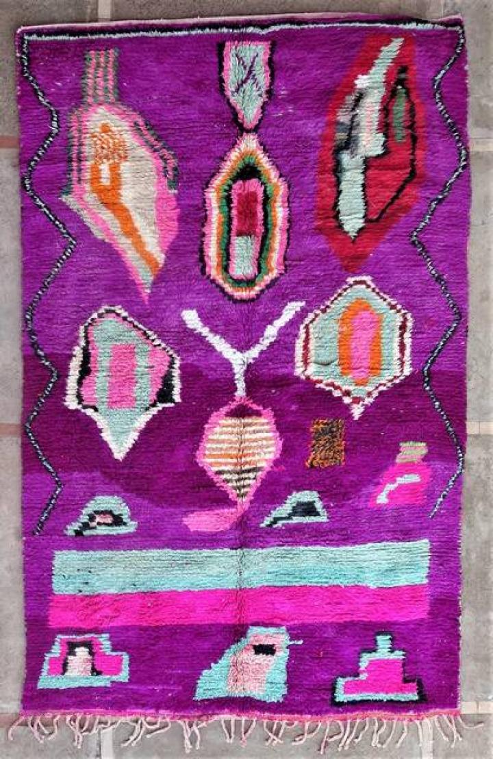 Tapis de salon berbère #BJ46193 tapis Beni ouarain couleurs