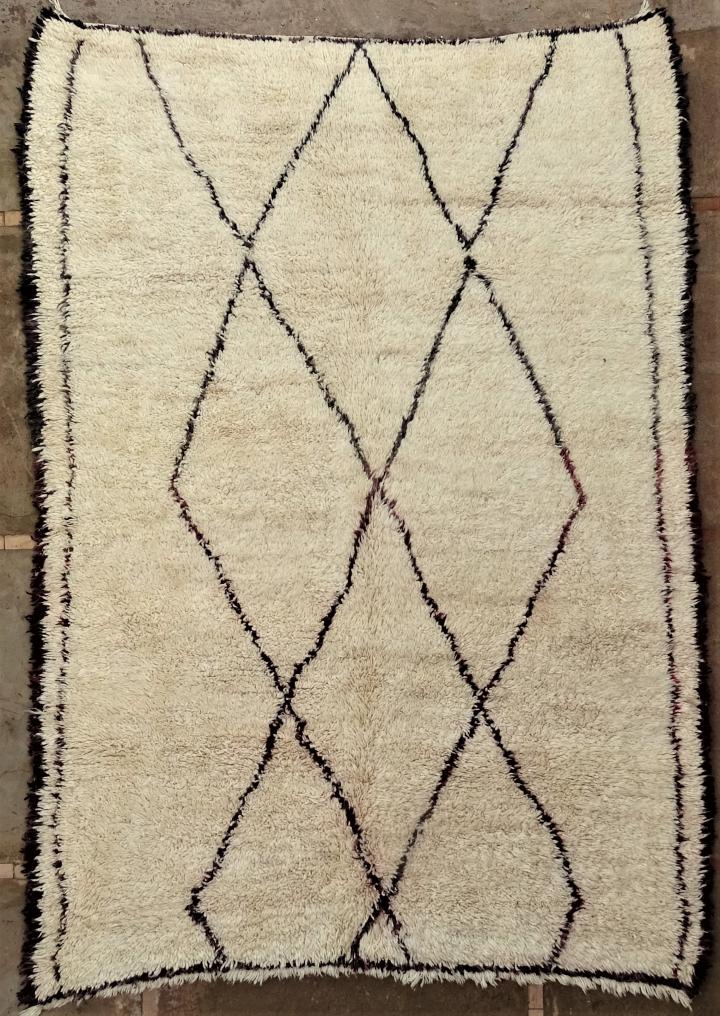 Tapis de salon berbère #BOA52008 de type tapis Beni Ouarain et Moyen Atlas Anciens