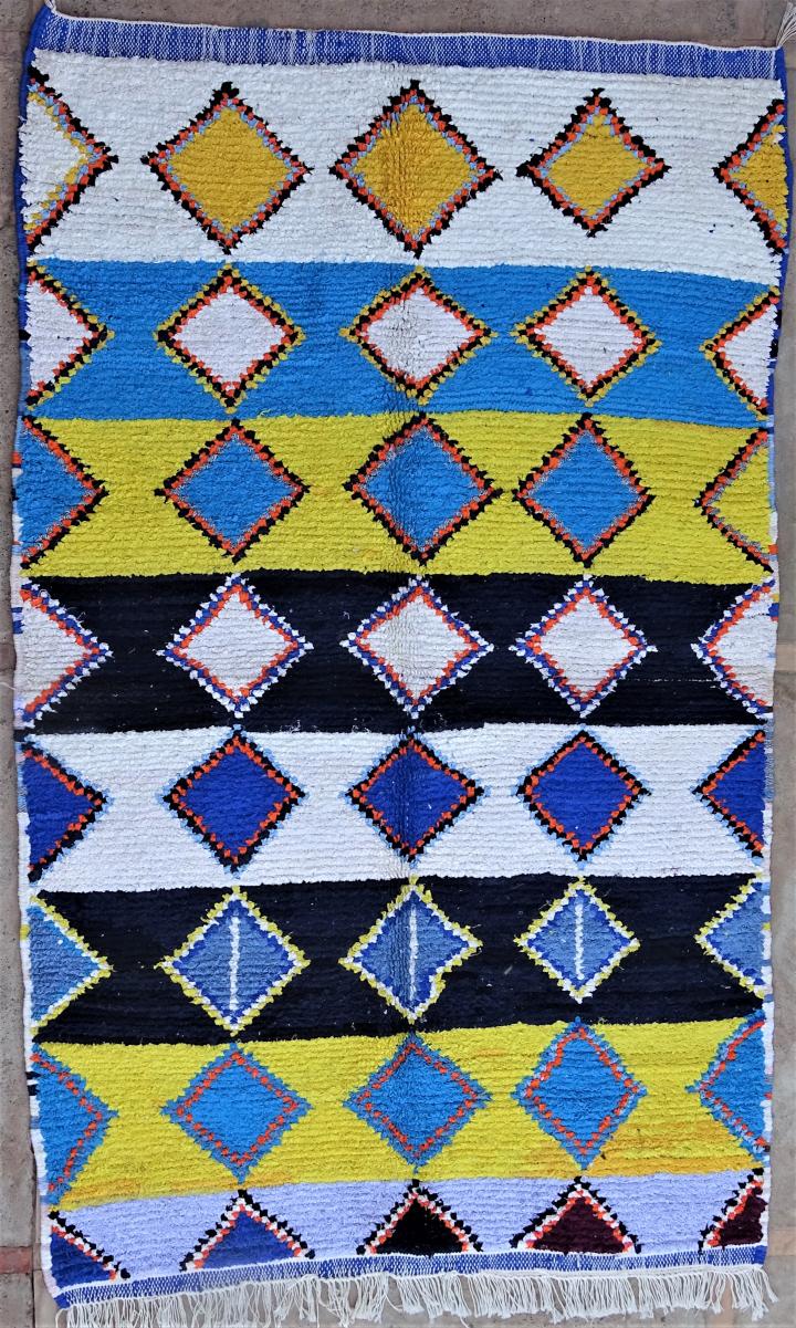 Tapis berbère #TN52068 tapis Boucharouette Moyens