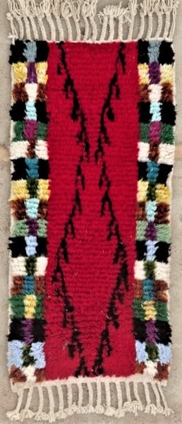 Berber tæppe #BO52181 fra boujad og tæpper med farvet uld kategorien