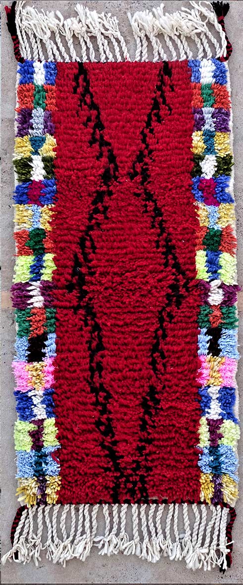 Berber rug #BO53108 type Beni Ourain and Boujaad with colors