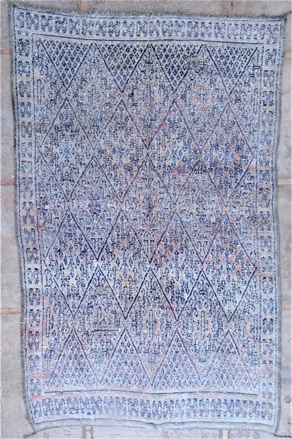 Antieke beni ourain tapijten en vintage Marokkaanse tapijten #BOA54037
