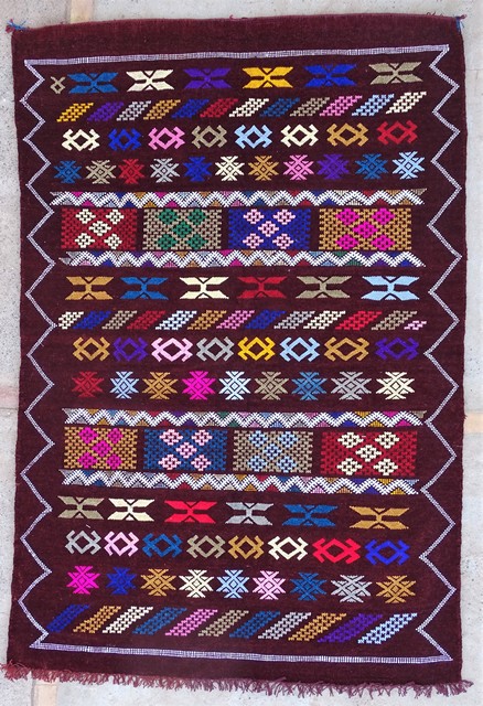 Berber rug #KV54072 type Kilims velvet mobra