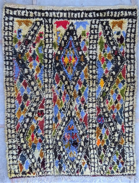 Tapis de salon berbère #BOA54026 de type tapis Beni Ouarain et Moyen Atlas Anciens