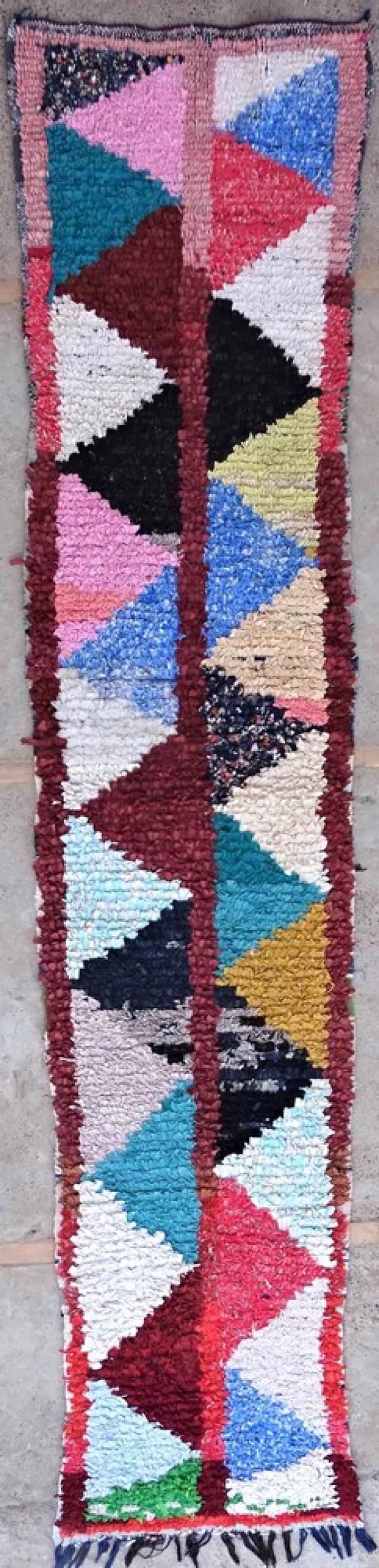Berber rug  Runner Boucherouite #C54104