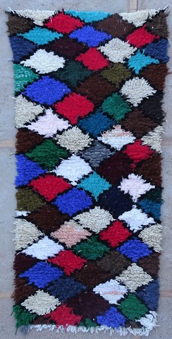 Tapis berbère #T54125 de type tapis Boucharouette Moyens