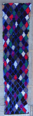 Berber rug  Runner Boucherouite #C54128