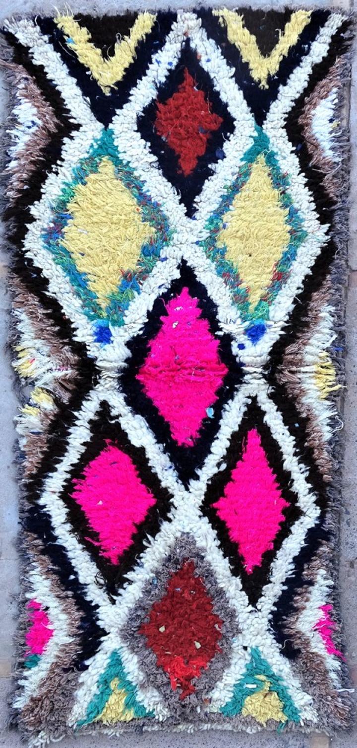 Tapis berbère #T54114 tapis Boucharouette Moyens