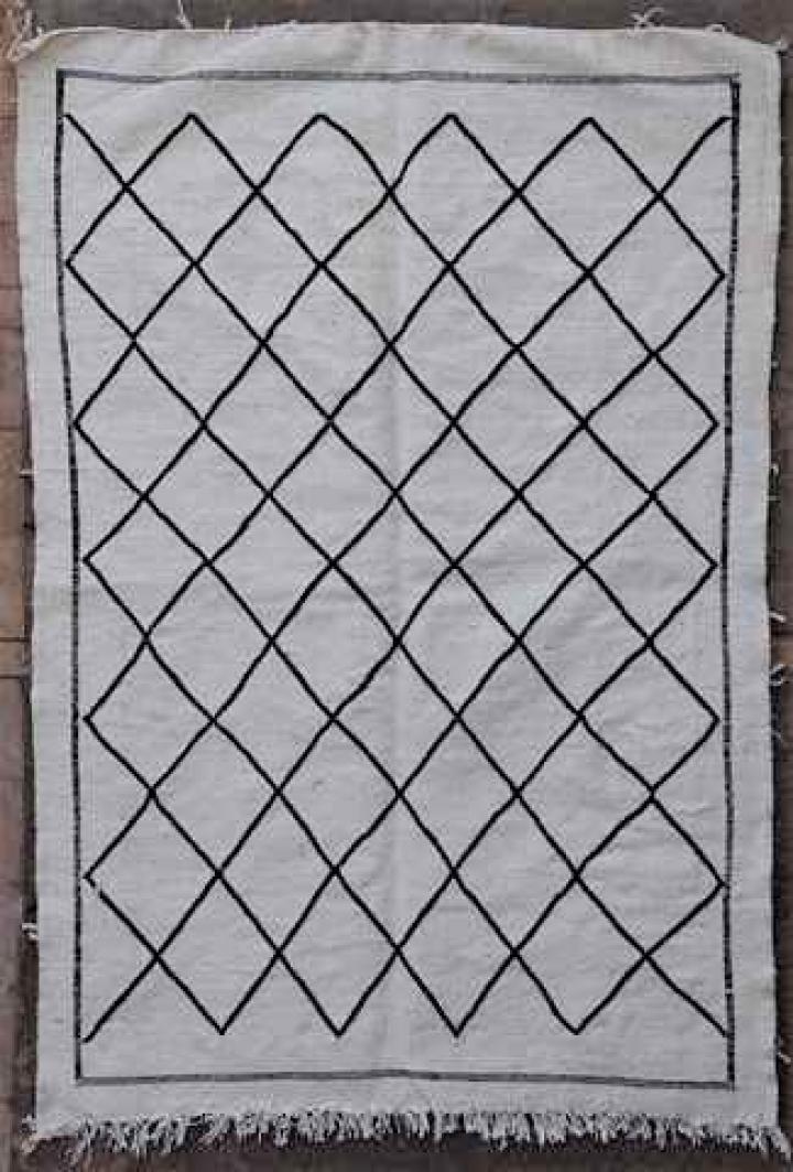 Berber rug #KBO55077  kilim coton type Cotton and recycled textile kilims