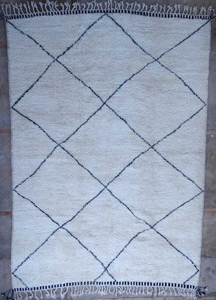 Berber tapijt #BO55226 voor woonkamer van de categorie Beni ourain grote maten vloerkleden