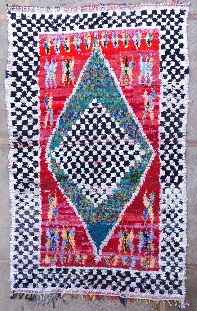 Berber rug  Boucherouite Large #L55379