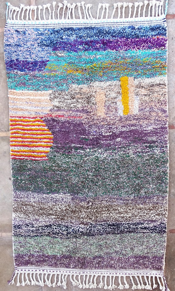 Berber tapijt #BO56011 van de categorie Beni Ourain en Boujaad berber vloerkleden met kleuren