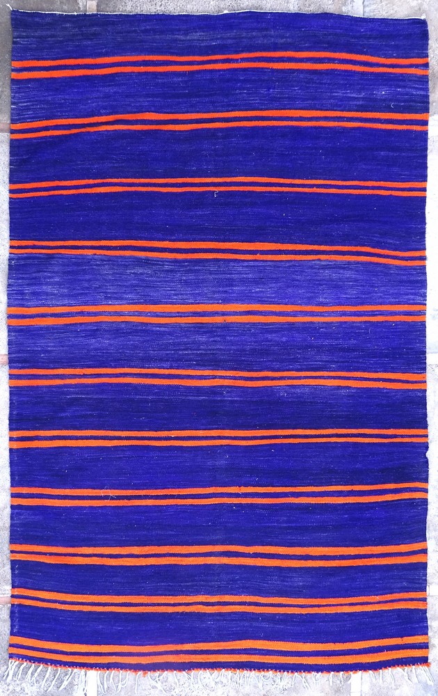 Tapis de salon berbère #KV56050 wool kilim vintage tapis Beni Ouarain et Moyen Atlas Anciens