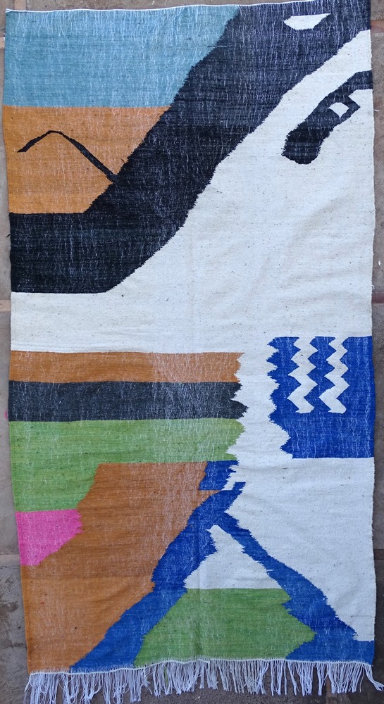 Berber tapijt #ZA56052 wool kilim van de categorie Zanafi Kelim vloerkleden