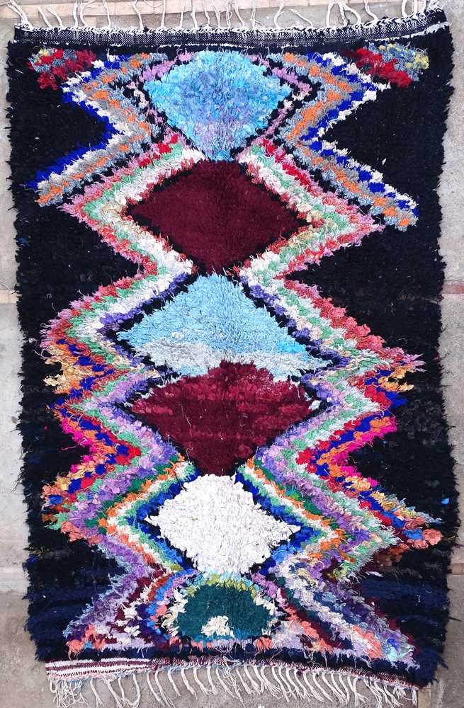 Berber tæppe #L56057 til stue fra stor størrelse   Boucherouite kategorien
