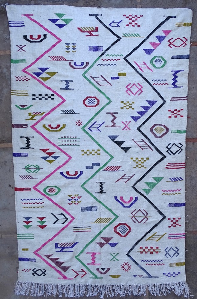 Berber tapijt #ZA56083 voor woonkamer van de categorie Zanafi Kelim vloerkleden