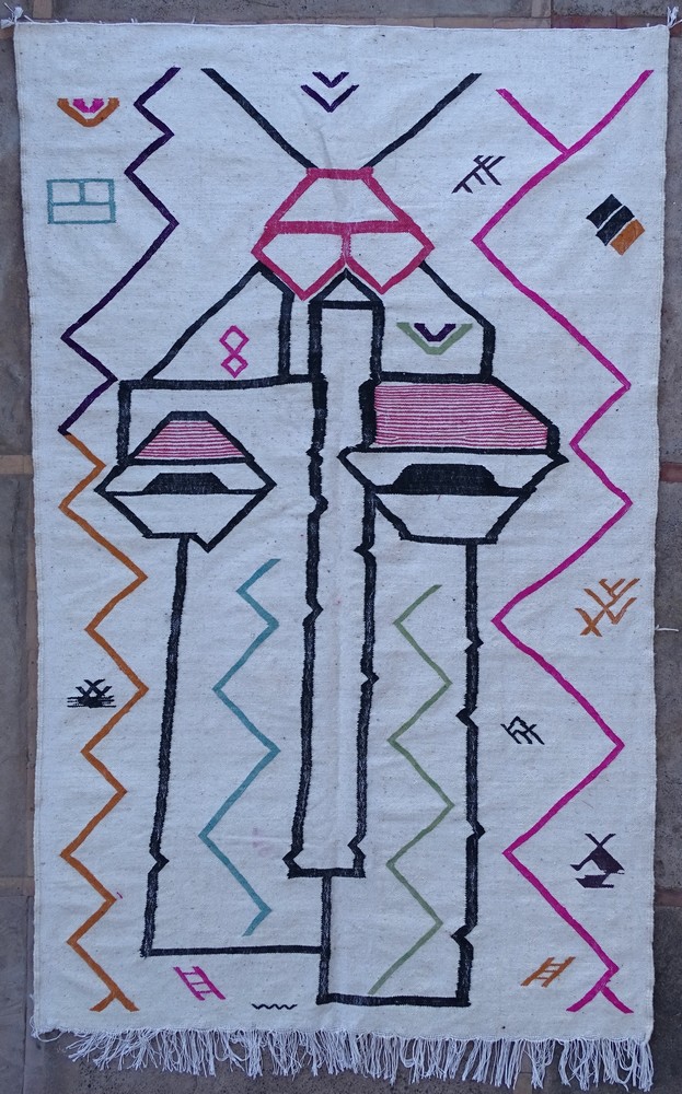 Berber tapijt #ZA56086 van de categorie Zanafi Kelim vloerkleden