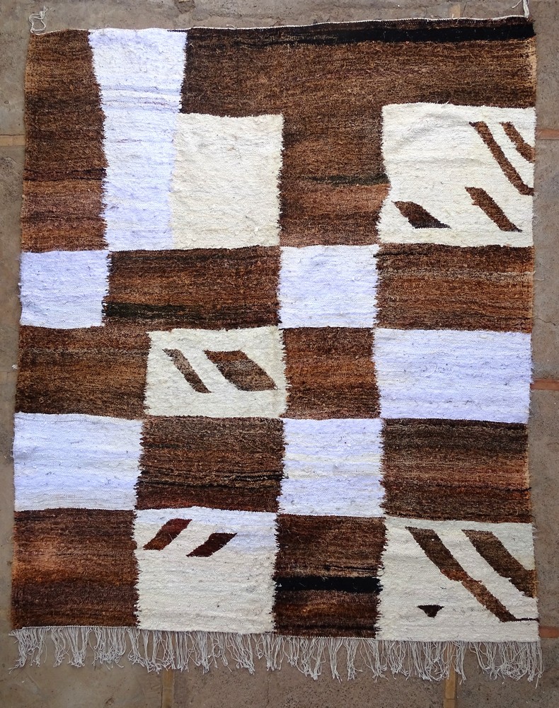 Berber living room rug #KLN53215 type Kilims recycled textiles