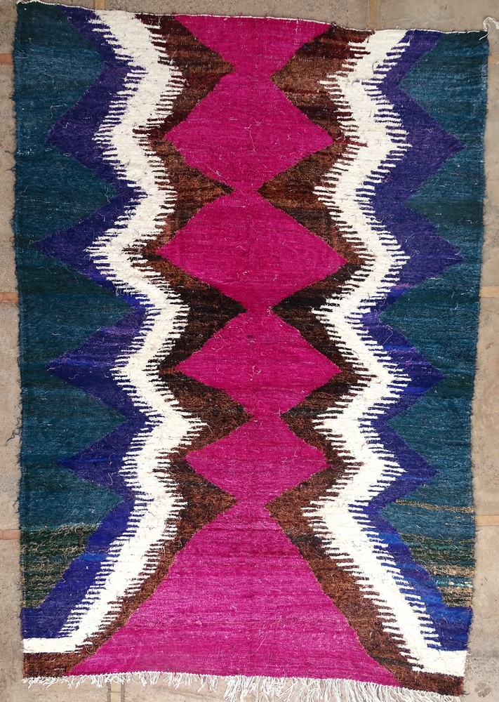Berber living room rug #KLN53216 type Kilims recycled textiles