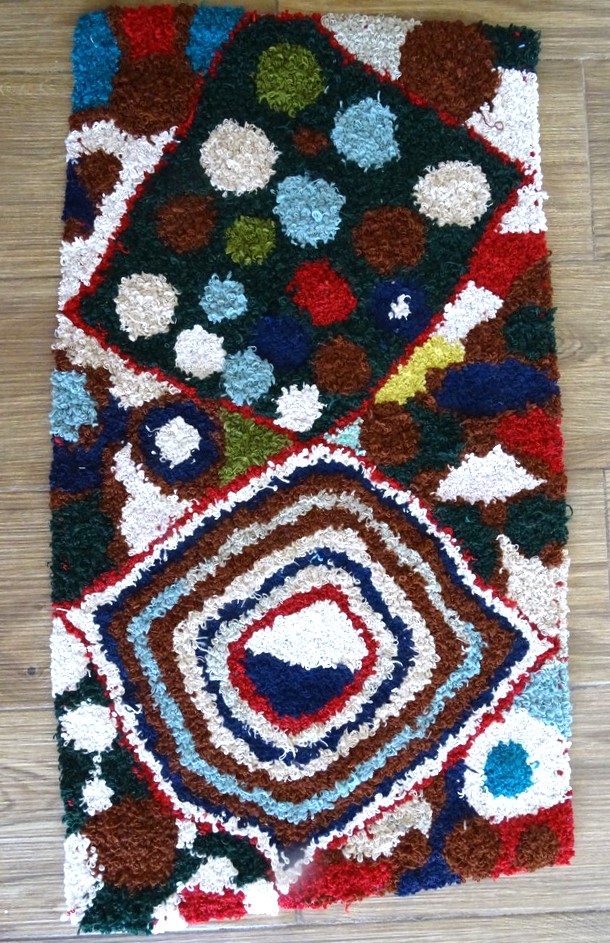 Tapis berbère #ZK57184 tapis Boucharouette Moyens et petits