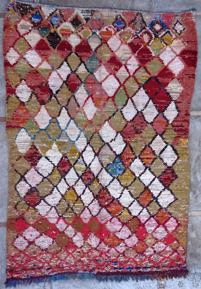 Antieke beni ourain tapijten en vintage Marokkaanse tapijten #MMA58056