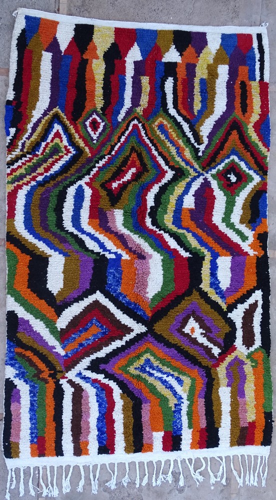 Berber tæppe #BOZ58069 til stue fra Moderne Beni Ourain kategorien