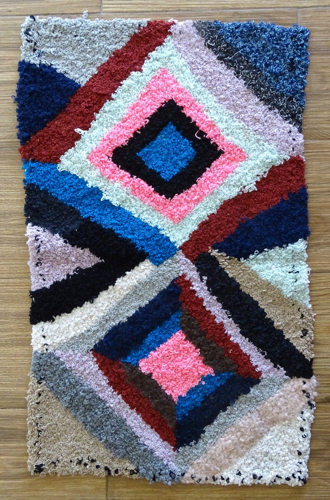 Tapis berbère #ZK59190 tapis Boucharouette Moyens et petits