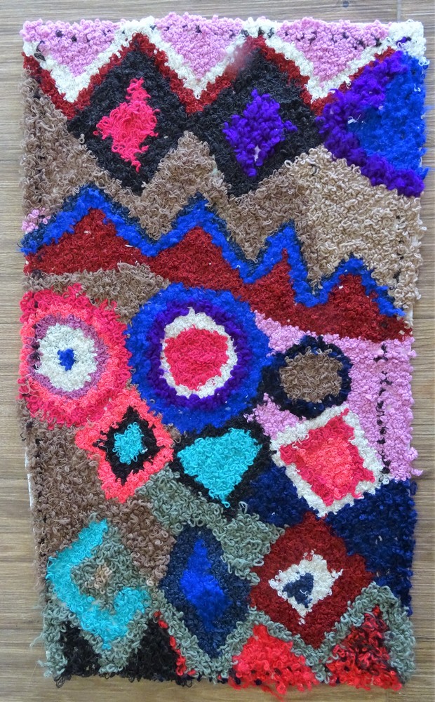 Berber rug #ZK59204 type Boucherouite Medium and Small